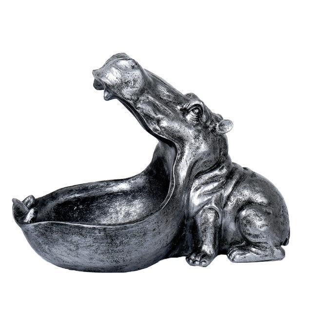 Decorative Hippo Storage Figurine - Nordic Side - hippo