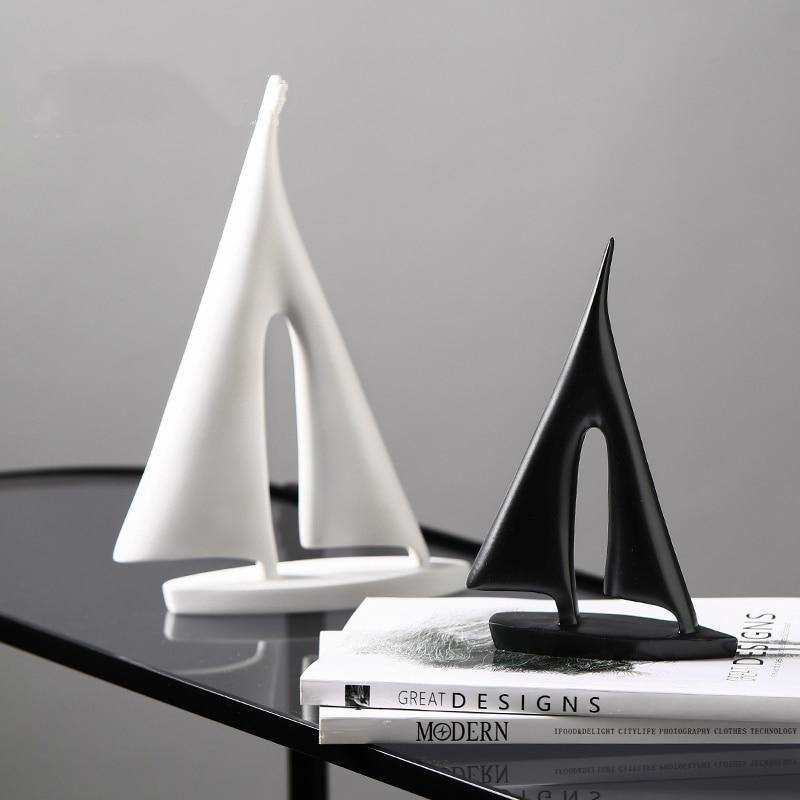 Abstract Sailboat Figurine - Nordic Side - sailboat