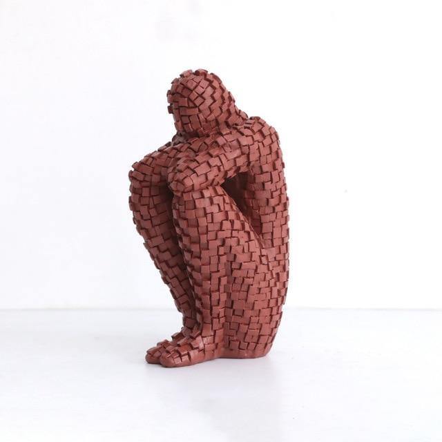 "Lost In Thought" - Abstract Thinker Figurine - Nordic Side - abstract, lost in thought, thinker