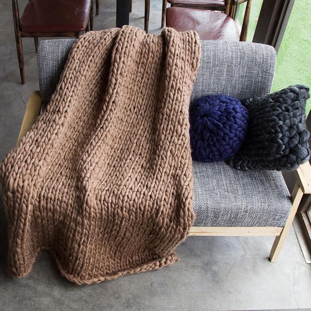 alohaboho Chunky Hand Knitted Blankets