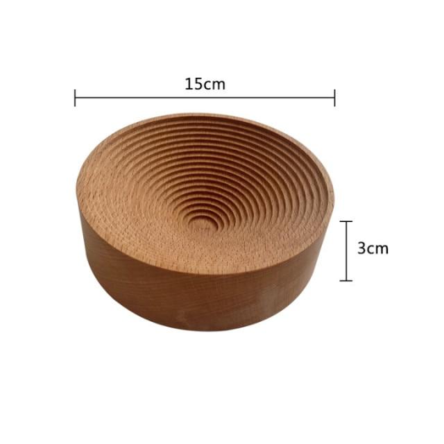 Natural Wood Groove Carved Nordic Tray