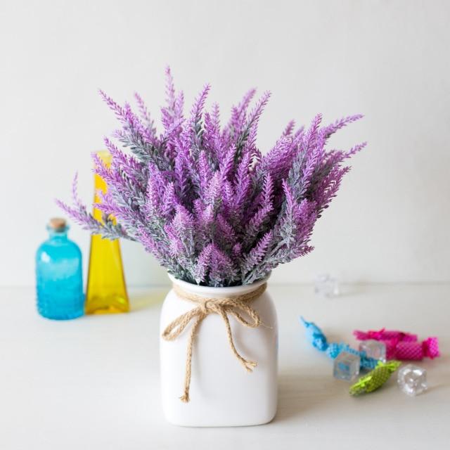 Natural Faux Lavender Bouquet (10 Piece Bundle)