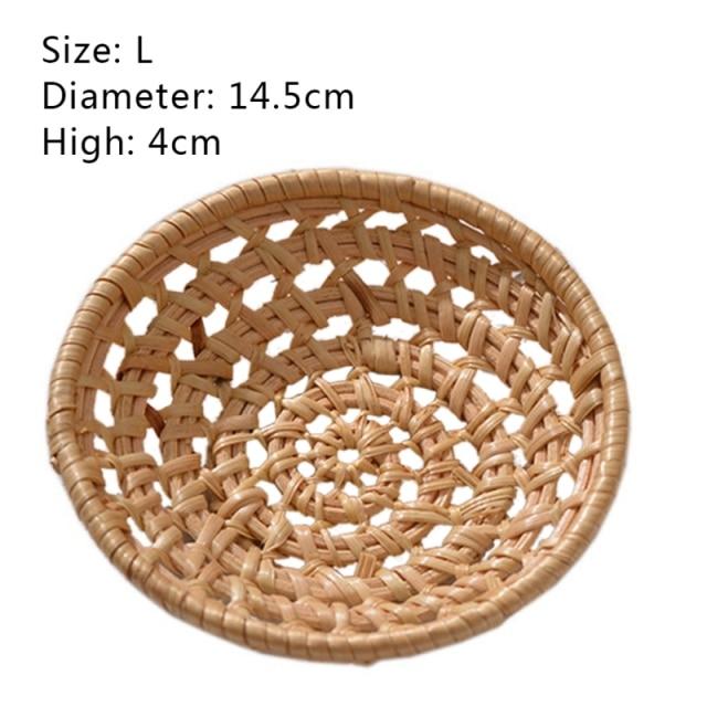 Handwoven Round Storage Rattan Basket