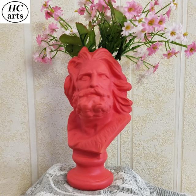 Greek/Roman Renaissance Portrait Vase - Plant Sculpture