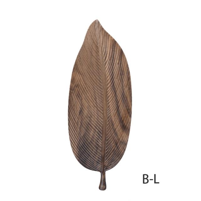 Natural Wooden Leaf Tray Plate