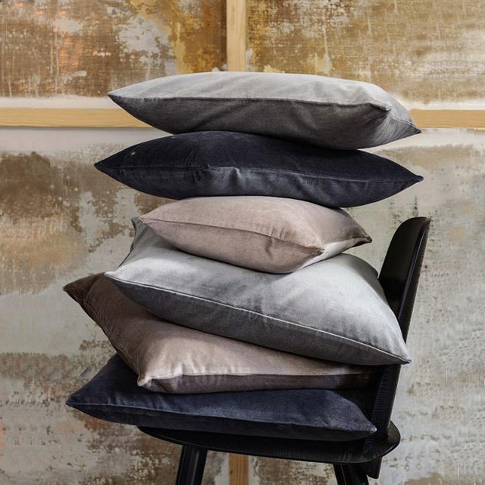 Grey Tones Velvet Cushion Covers - Nordic Side - 