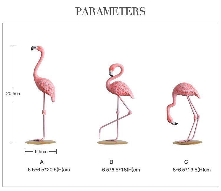 Resin Flamingo Tabletop Accessory - Nordic Side - 