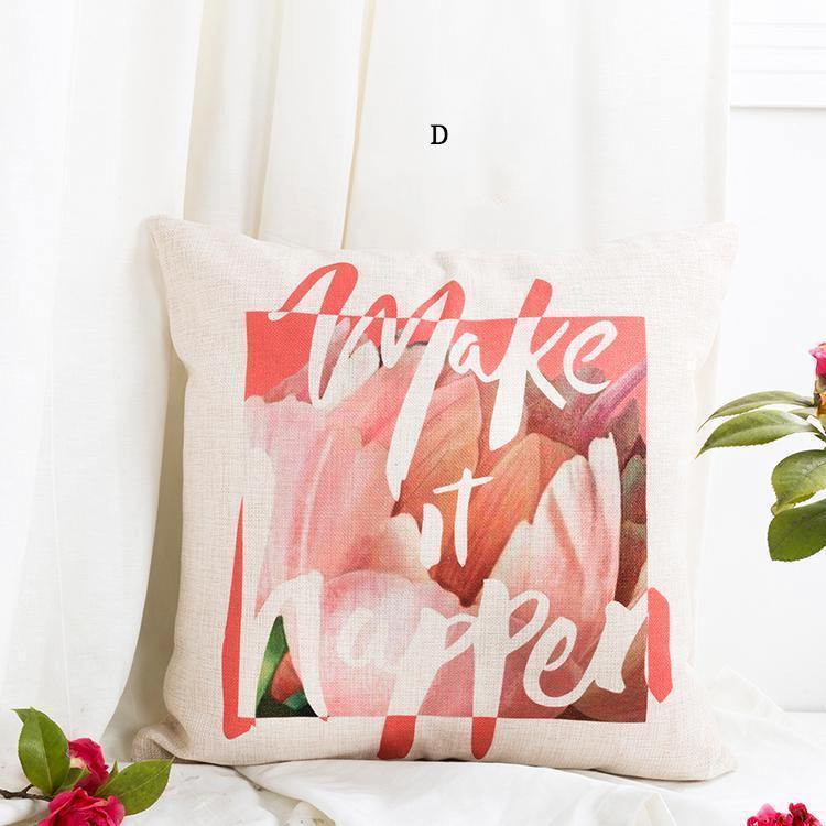 Peony with Letter Cushions - Nordic Side - 