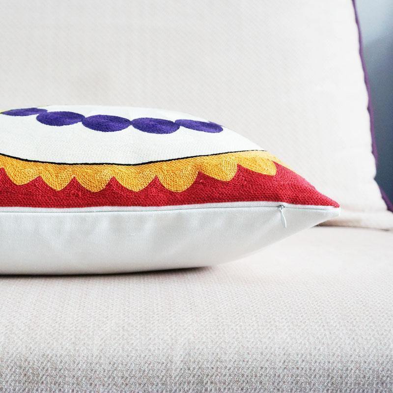 Cotton Embroidered Cushion Covers - Nordic Side - 