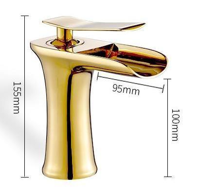 Waterfall Single Handle Basin Faucet - Nordic Side - 12-11, bathroom, bathroom-collection, bathroom-faucet, fab-faucets, faucet, feed-cl0-over-80-dollars, kitchen, kitchen-faucet, renovation,