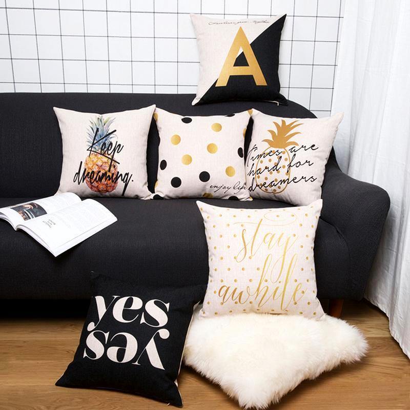 Black & Gold Cushions - Nordic Side - 