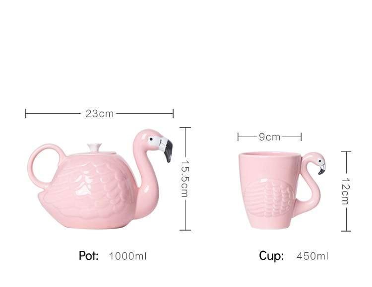 Flamingo Teapot & Cup - Nordic Side - 