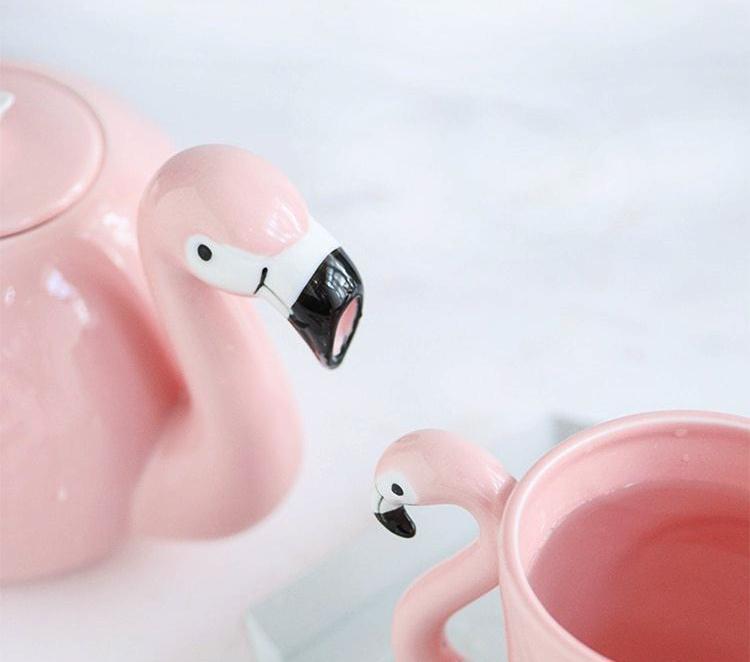 Flamingo Teapot & Cup - Nordic Side - 