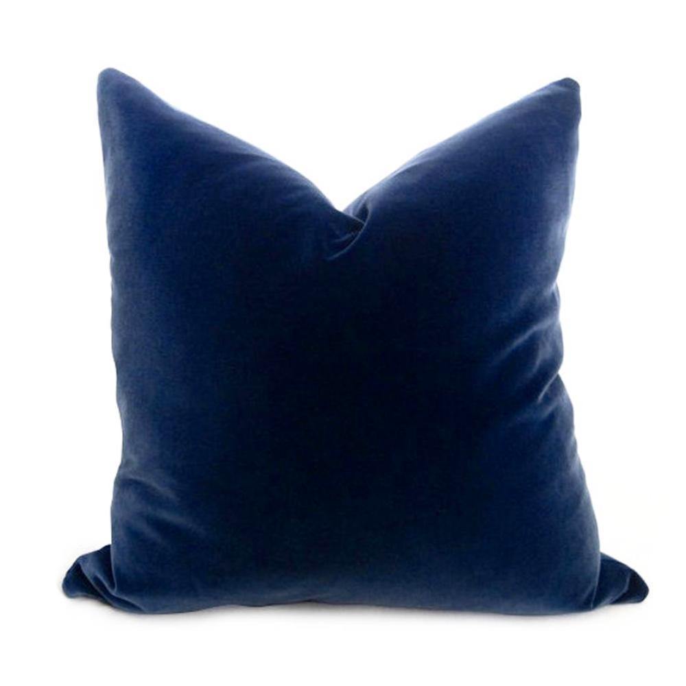 Sapphire Blue Velvet Cushion Cover - Nordic Side - 