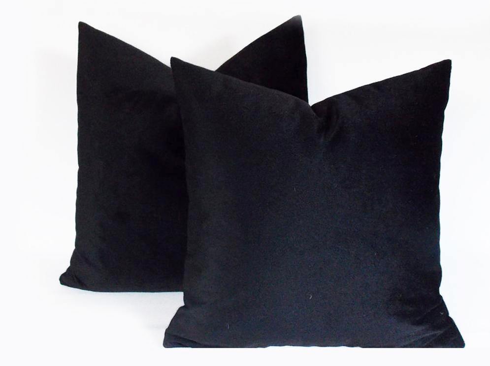 Matte Velvet Black Cushion Cover - Nordic Side - 