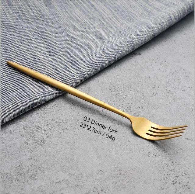 1 Pc Gold Metal Cutlery - Nordic Side - 