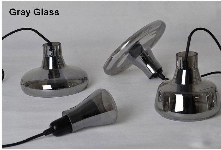 Grey Glass Vintage Pendant Light - Nordic Side - 