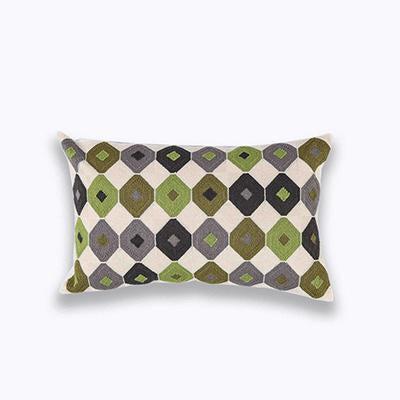 Geometry Embroidered Cushion - Nordic Side - 