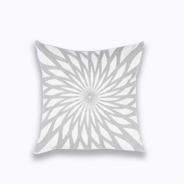 Grey Classic Embroidery Cushions - Nordic Side - 
