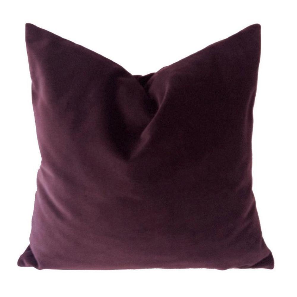 Matte Velvet Dark Plum Cushion Cover - Nordic Side - 