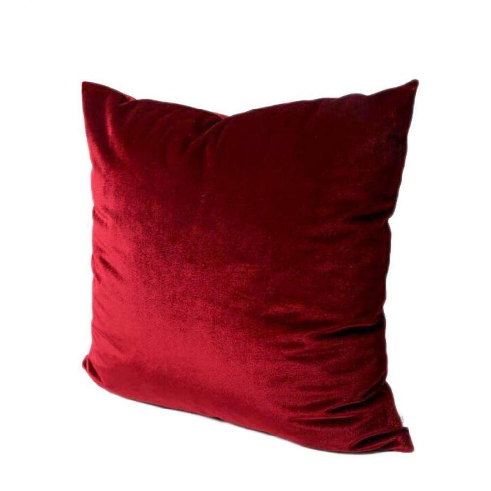 Silk Glossy Velvet Burgundy Cushion Cover - Nordic Side - 