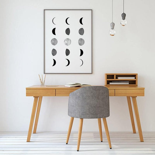 Moon Phases Poster - Nordic Side - bedroom, livingroom