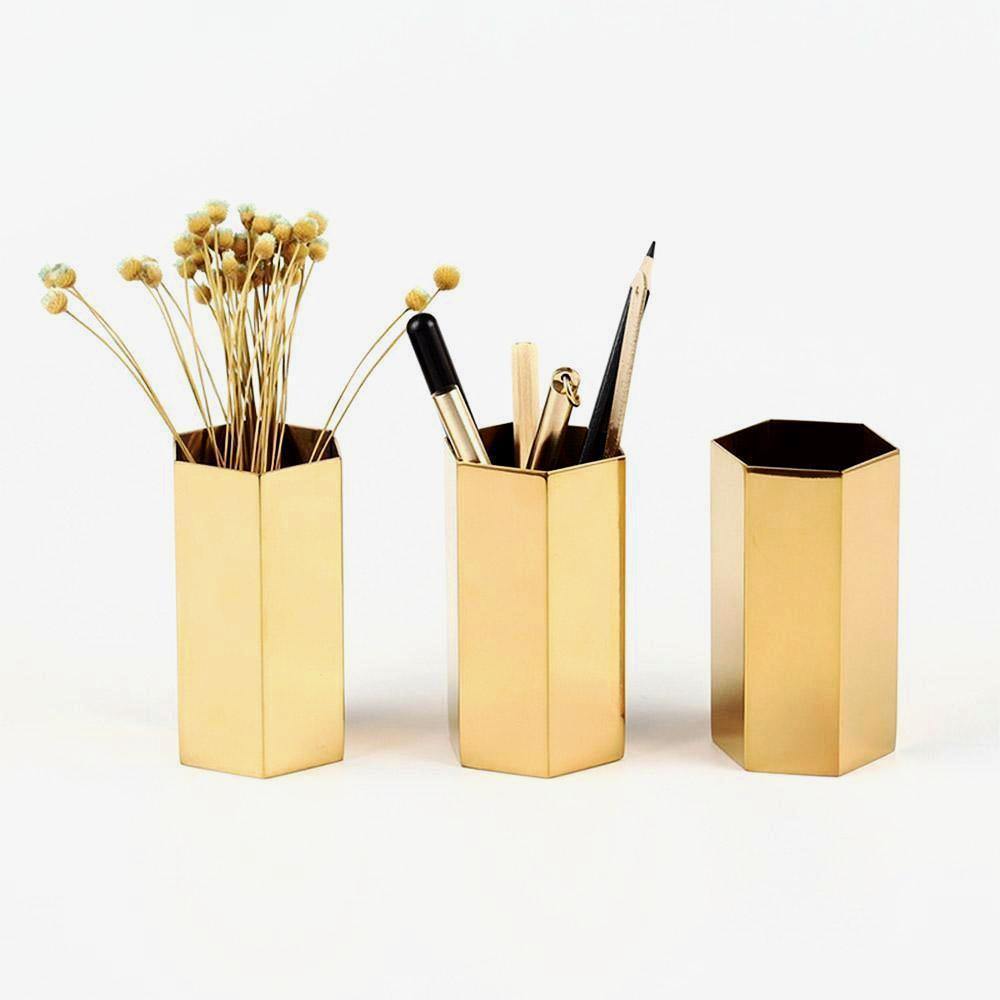 Hexagon Multipurpose Pencil Holder / Vase / Container - Nordic Side - 