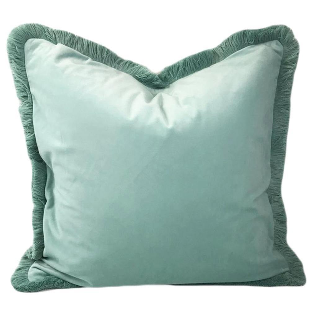 Mint Velvet Tassel Trim Cushion Cover - Nordic Side - 