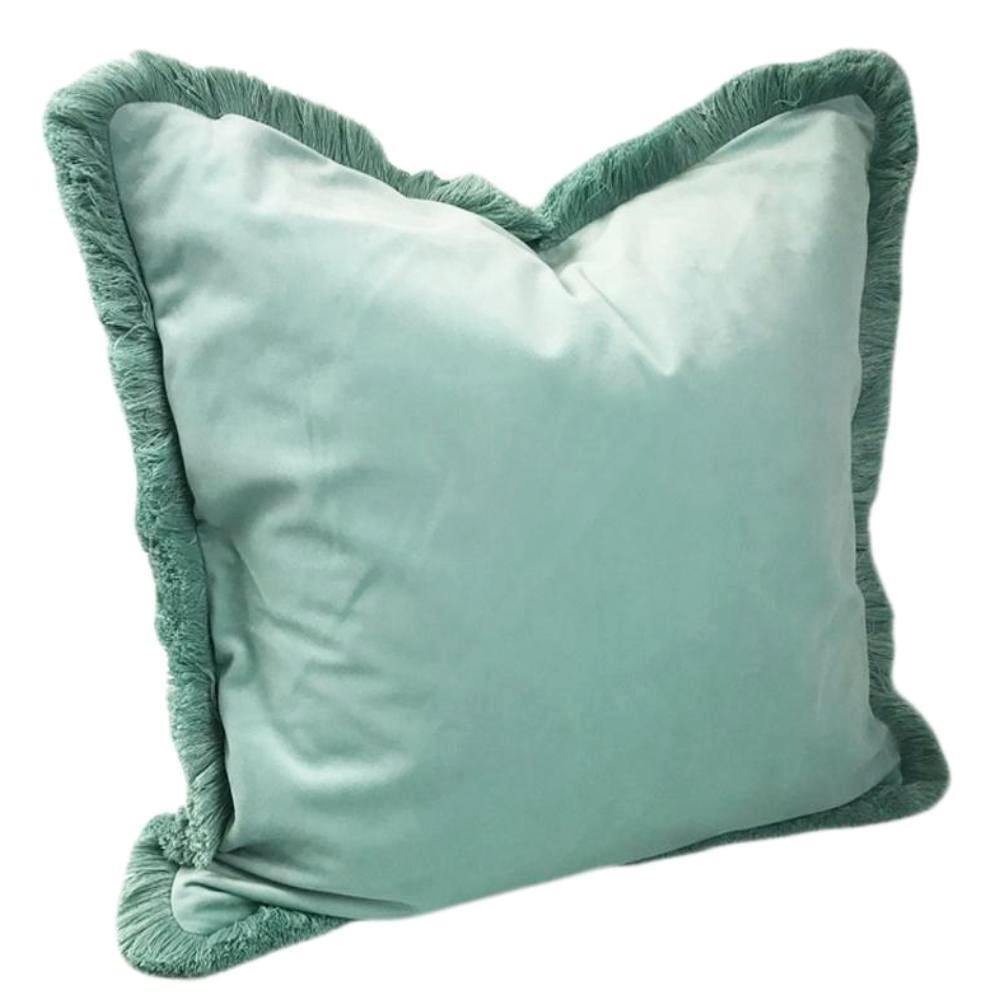 Mint Velvet Tassel Trim Cushion Cover - Nordic Side - 