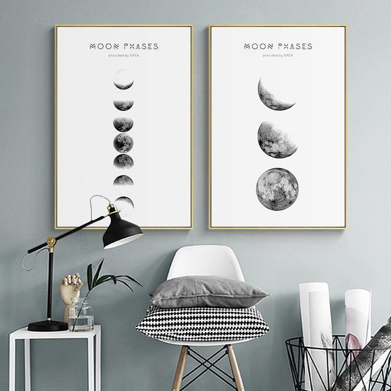 Moon Phases Wall Art - Nordic Side - 