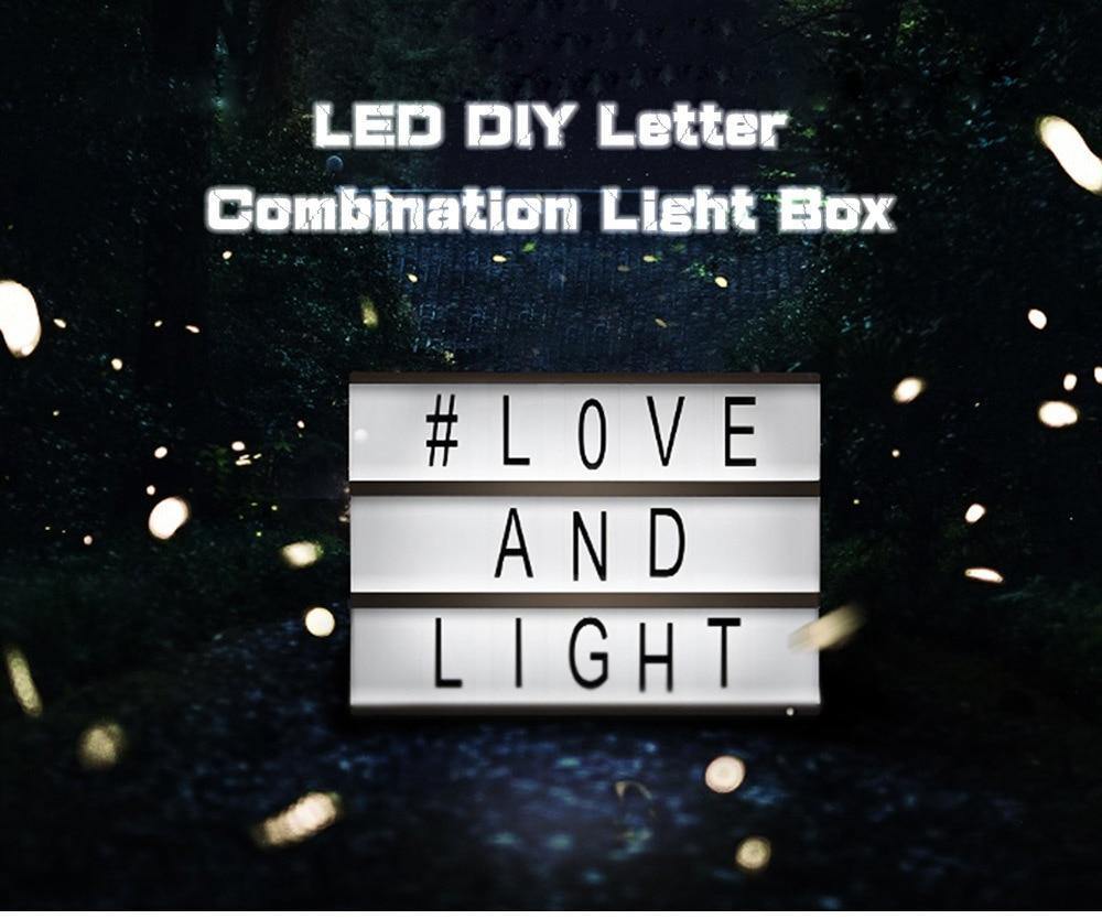 2018 Premuim A4 A6 Combination LED Night Light Box Night Lamp DIY BLACK Cards Letter Light LED USB PORT Powered Cinema Lightbox - Nordic Side - 