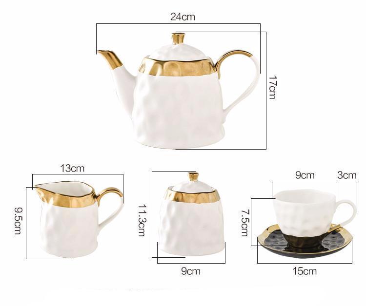 Gold & White Tea Set - Nordic Side - 