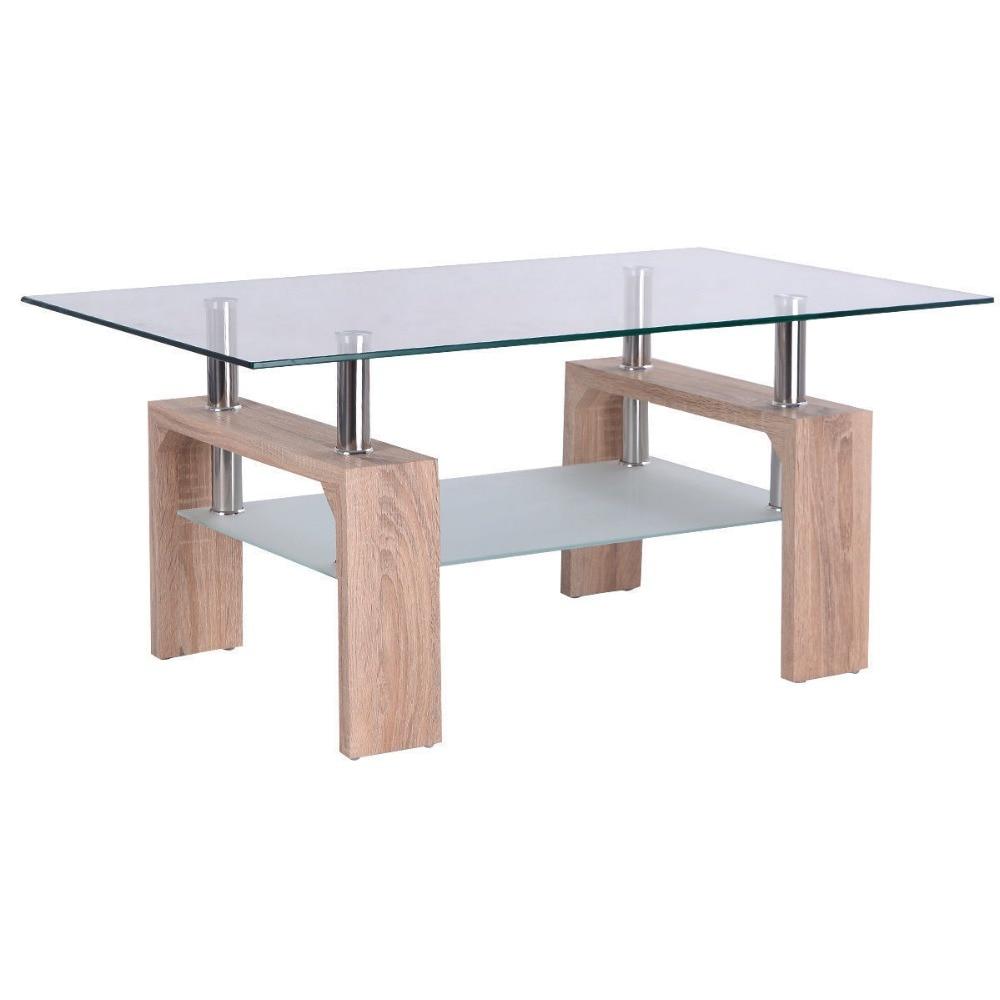 Bertha - Modern Glass Coffee Table with Storage Shelf - Nordic Side - 01-28, modern-furniture, modern-pieces