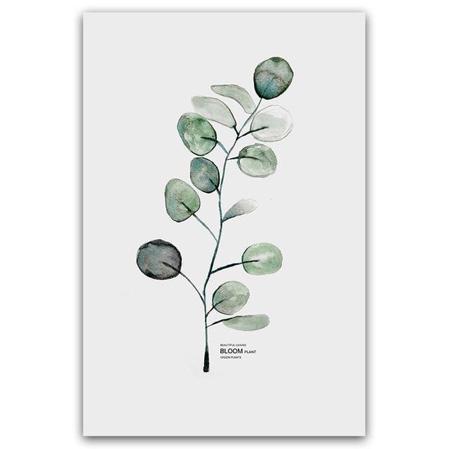 Watercolour Green Plants - Nordic Side - 