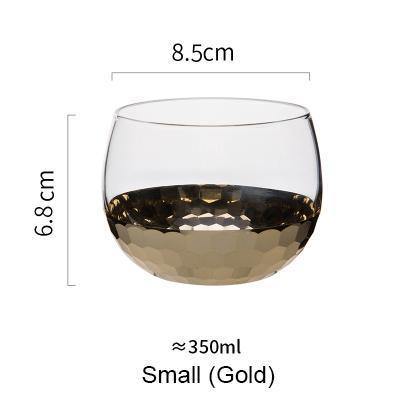 Gold Hexagon Plating Glass Cup - Nordic Side - 