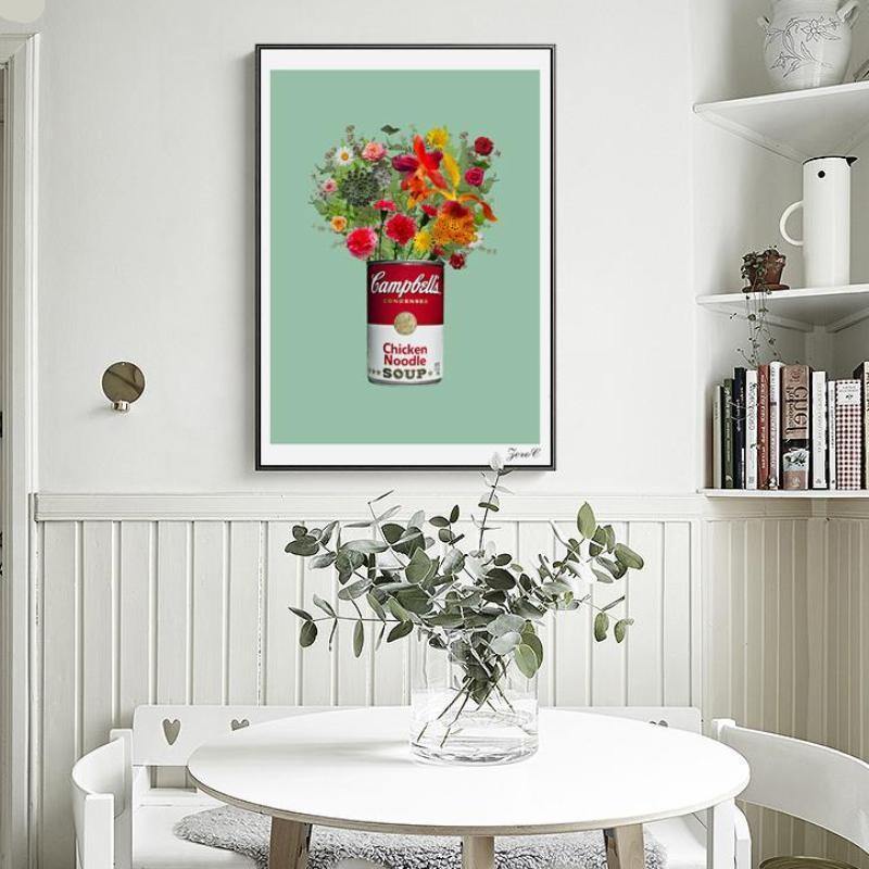 Canned Floral Wall Art - Nordic Side - 