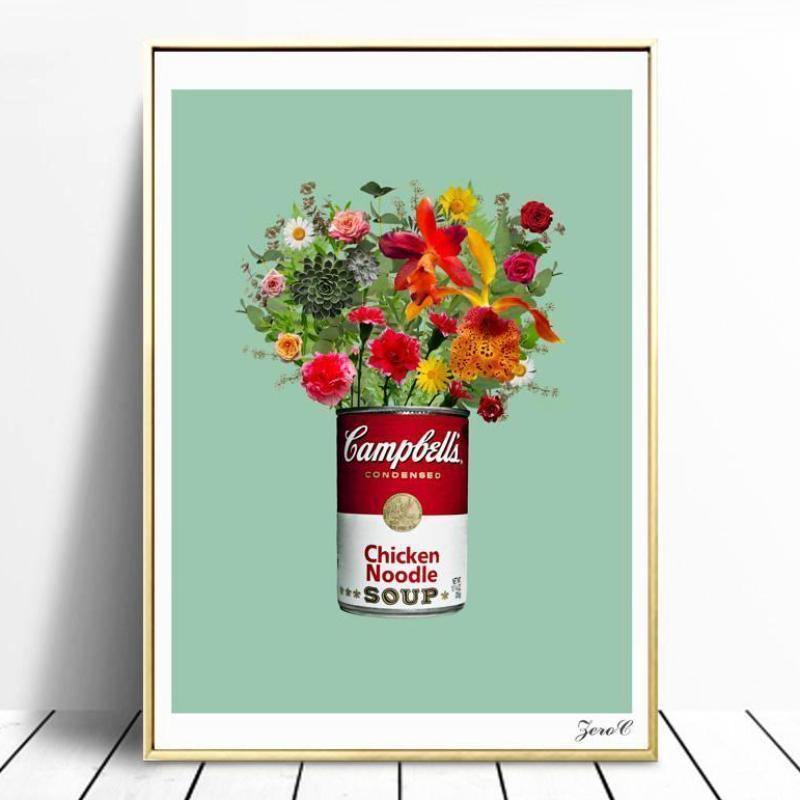 Canned Floral Wall Art - Nordic Side - 