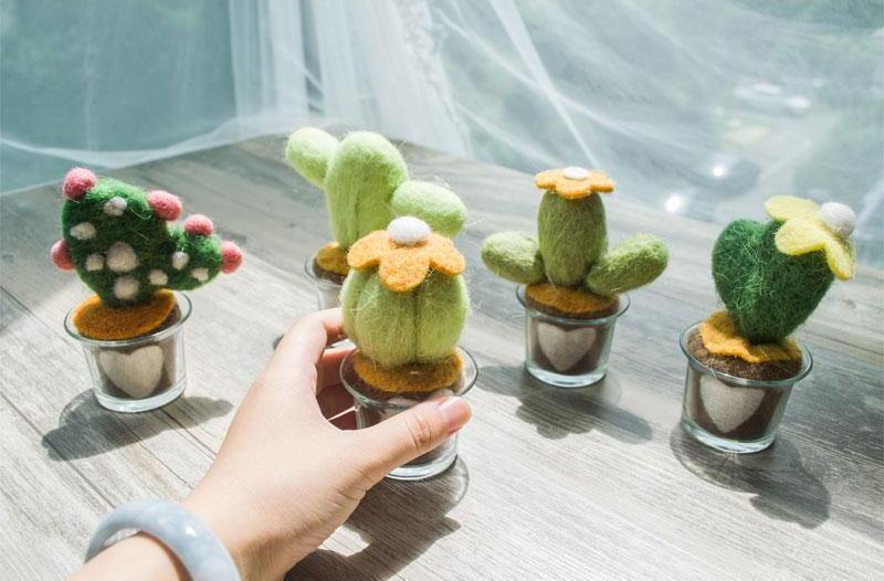 Felted Cactus Miniature - Nordic Side - 