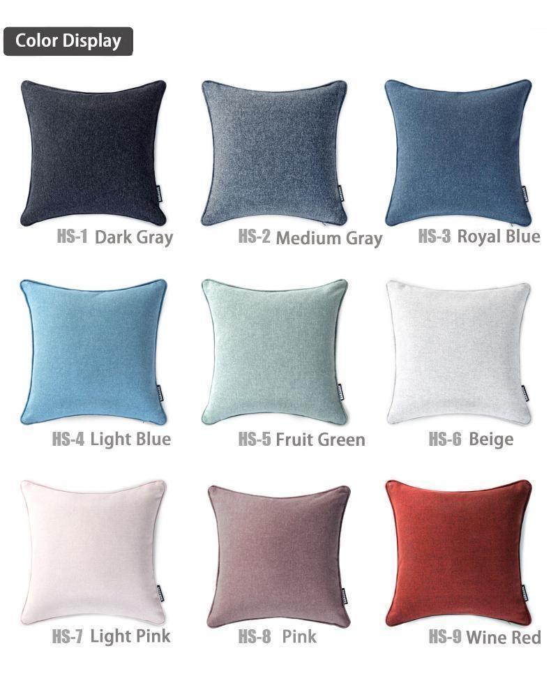 Nordic Solid Colorful Pillow Case - Nordic Side - 