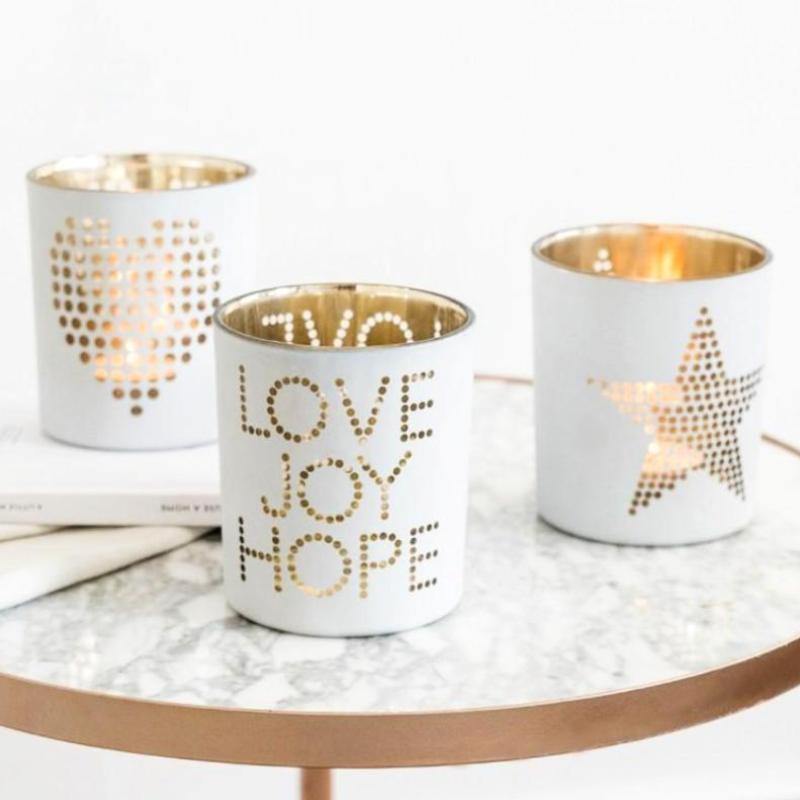 Gold Love and Star Candleholder - Nordic Side - 