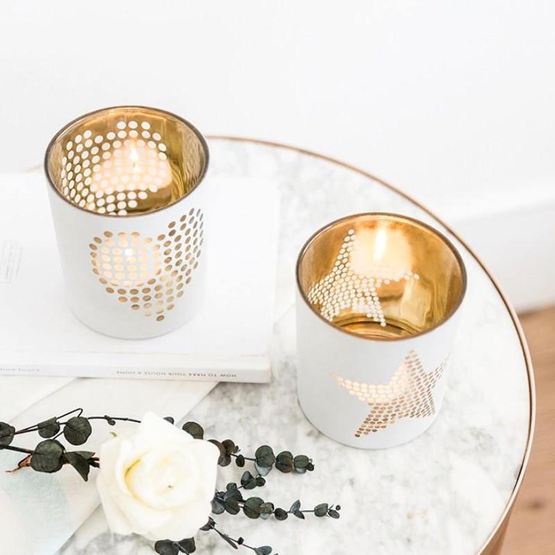 Gold Love and Star Candleholder - Nordic Side - 