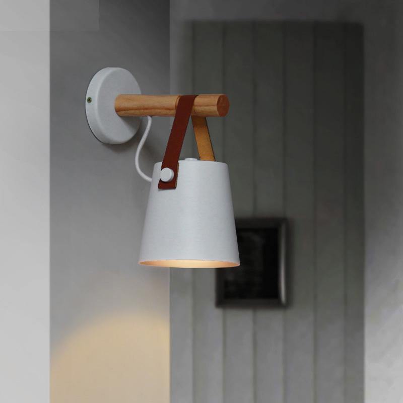 Leather Strap White Wall Lamp - Nordic Side - 