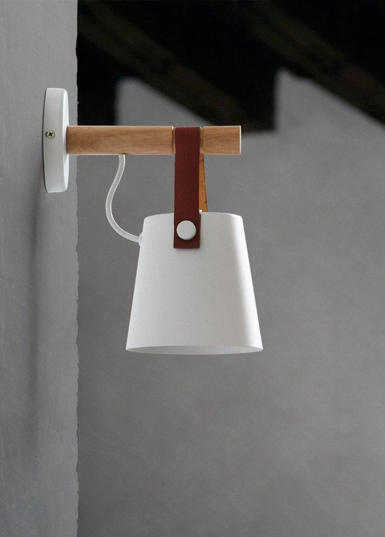 Leather Strap White Wall Lamp - Nordic Side - 