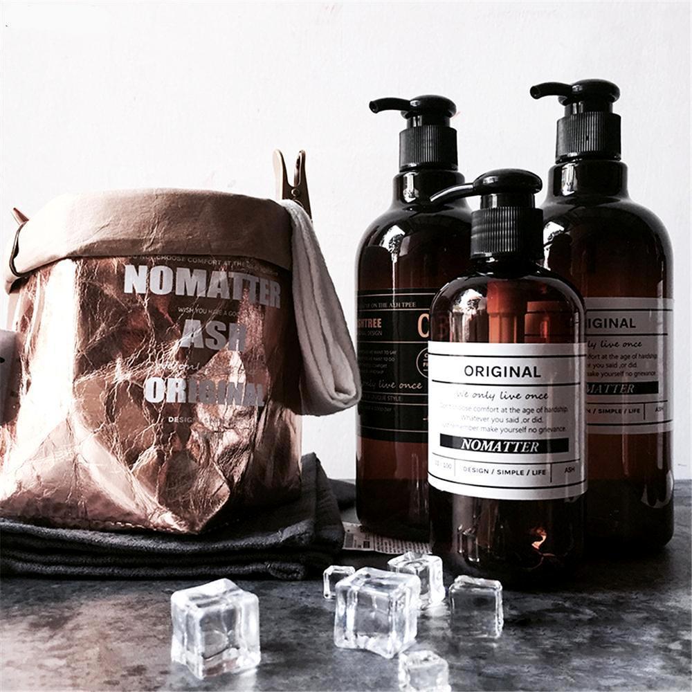 Dark Brown Bath Liquid Container - Nordic Side - 