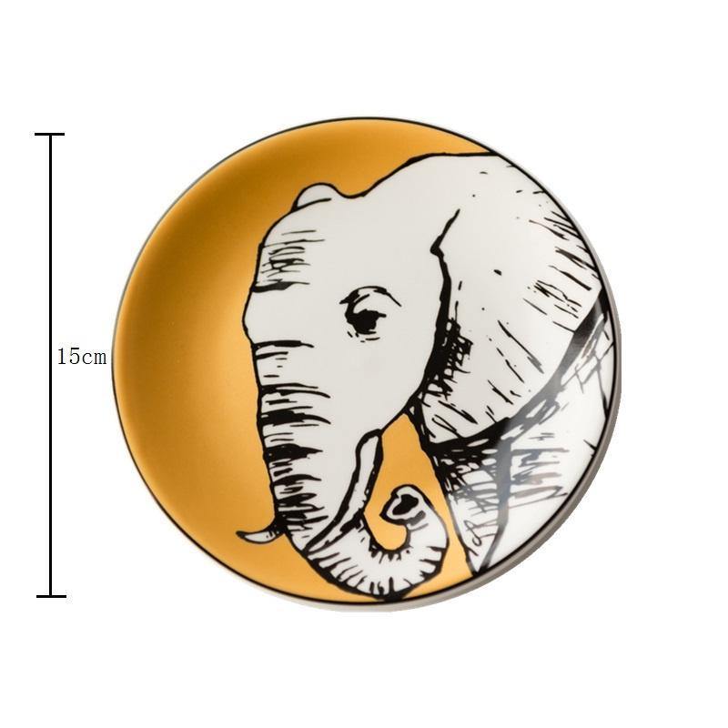 6-inch Golden Animal Plates - Nordic Side - 