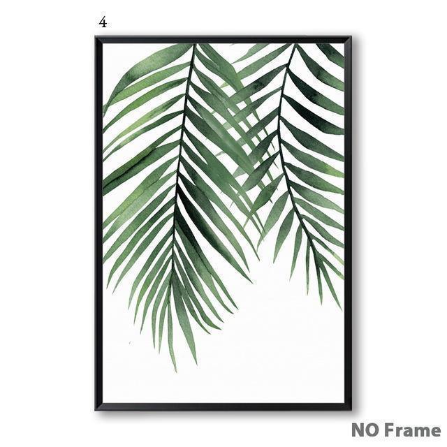 Watercolour Green Leaves - Nordic Side - 