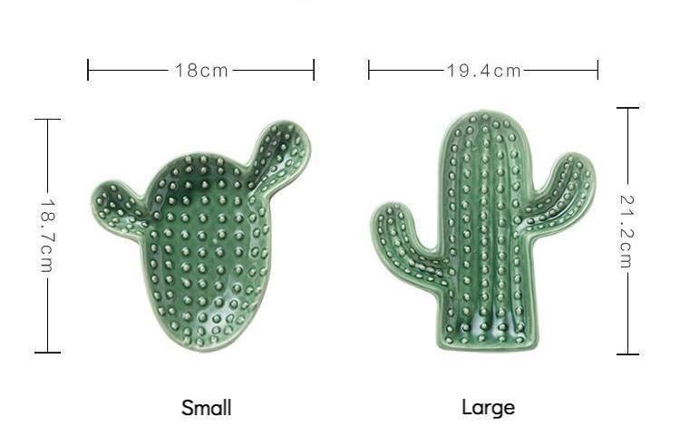 Cactus Ceramic Plate - Nordic Side - 