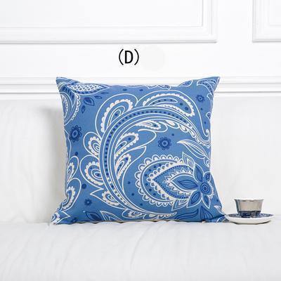 China Blue Geometric Cushions - Nordic Side - 