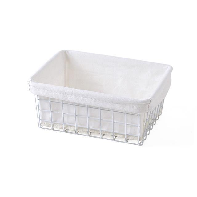 Simple Iron Square Basket - Nordic Side - 