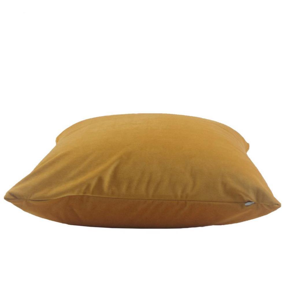 Matte Velvet Dark Yellow Cushion Cover - Nordic Side - 